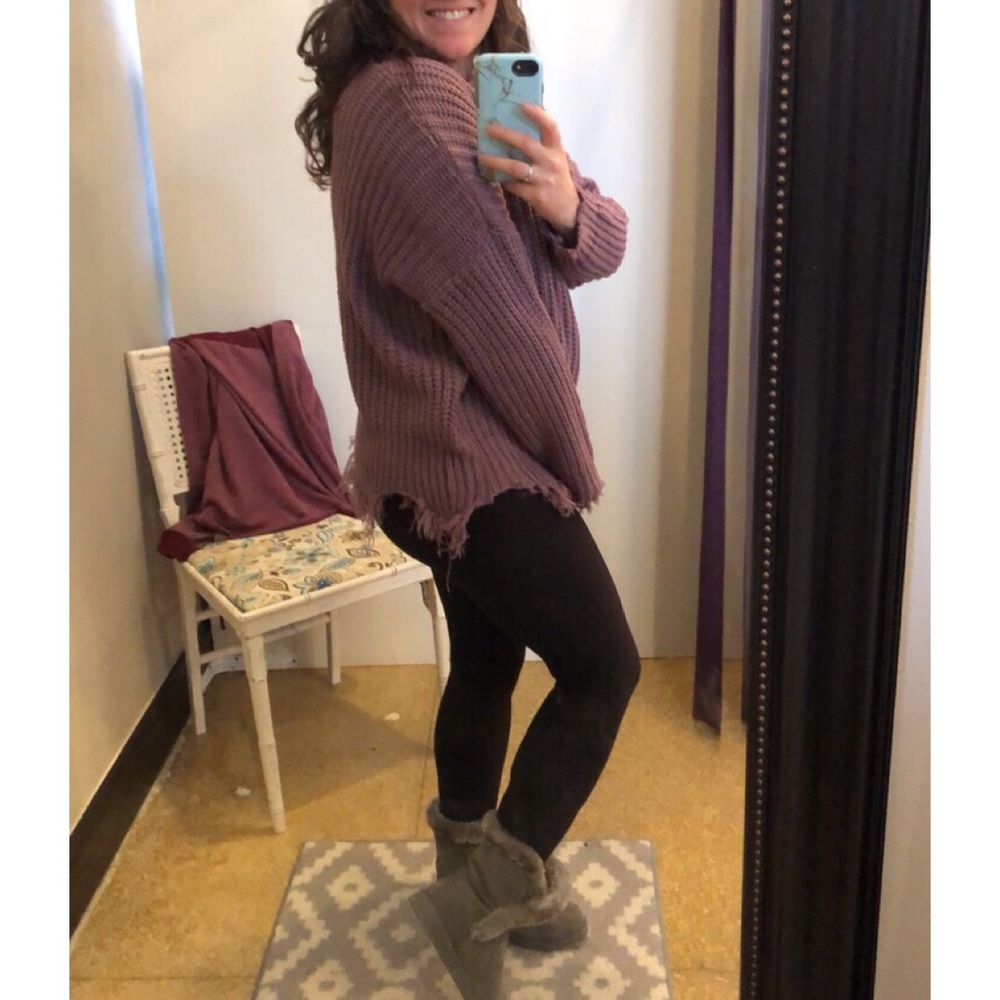 Mauve cropped sweater